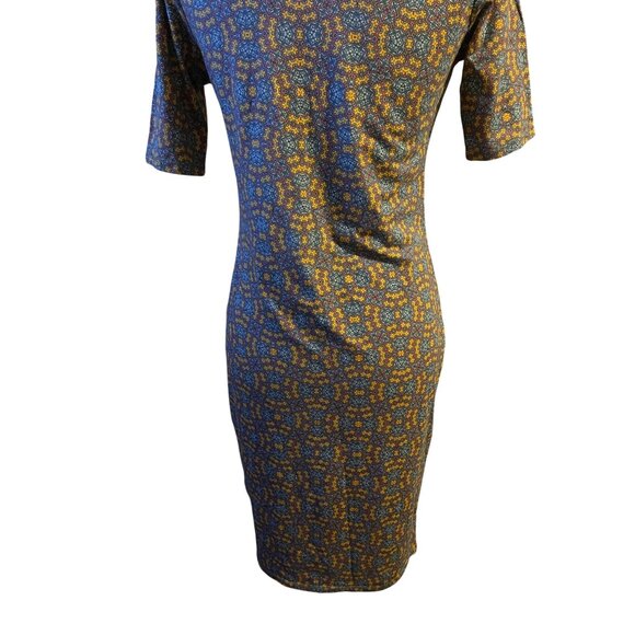 LuLaRoe Womens S Geometric Print Dress Julia Sheath Pencil Dress Kaleidoscope - Picture 4 of 12